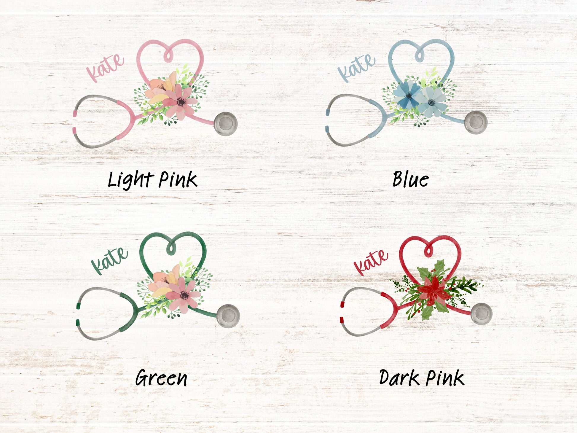 Flowery Stethoscope Zip Bag | Personalised | Medical Gift | Nurse | Doctor | Vet | Student | Graduation