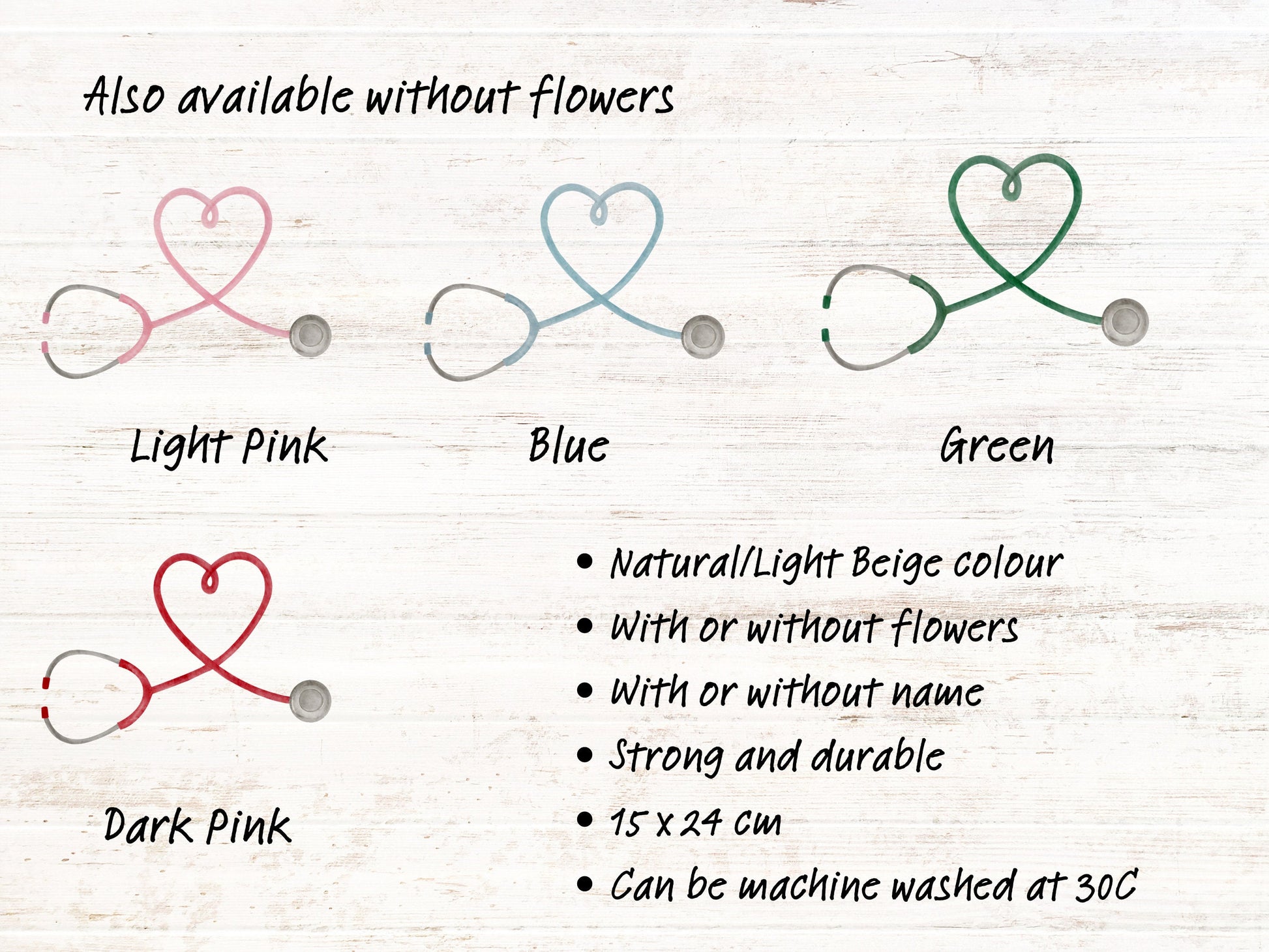 Flowery Stethoscope Zip Bag | Personalised | Medical Gift | Nurse | Doctor | Vet | Student | Graduation