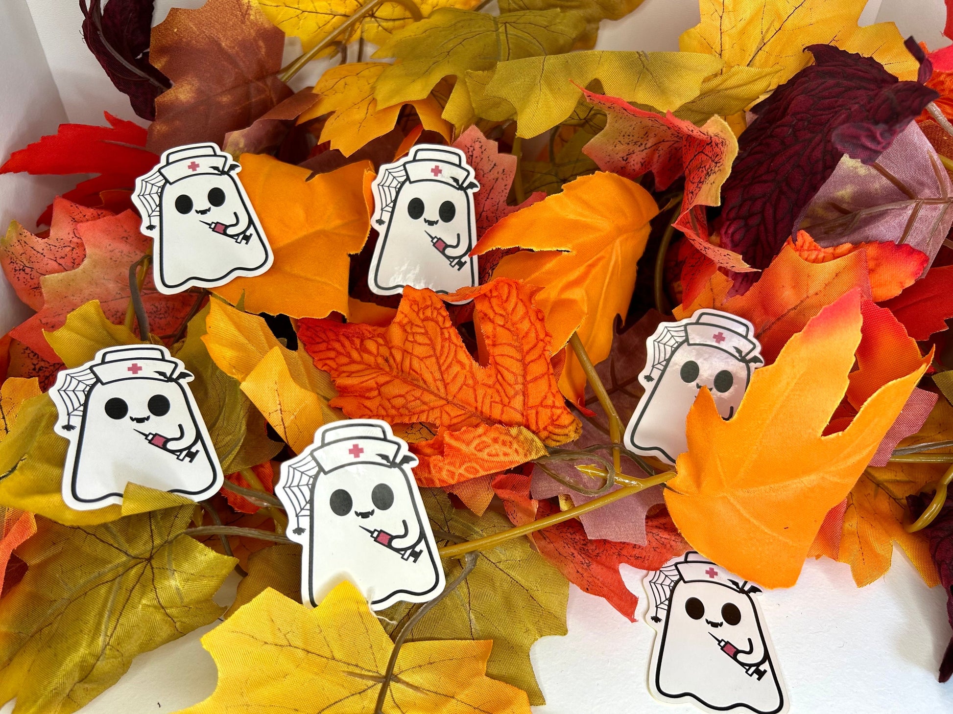 Ghost Nurse Stickers | Halloween Stickers | Ghost Stickers
