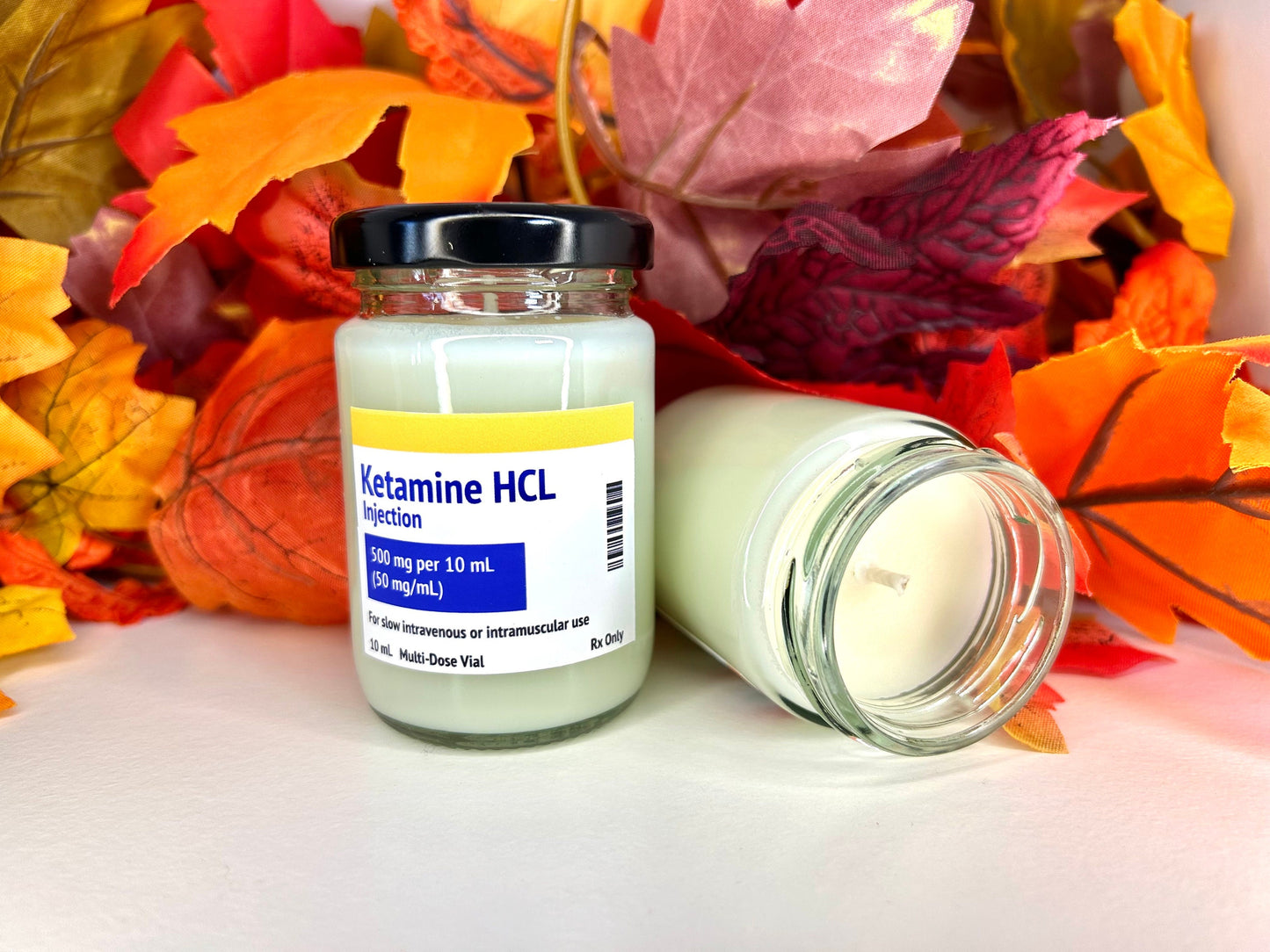 Propofol/Midazolam/Ketamine Label Autumn Scents Mini Candle | Soy and Coconut Wax | Medic Gift | Anaesthetics | 90g | 3 oz