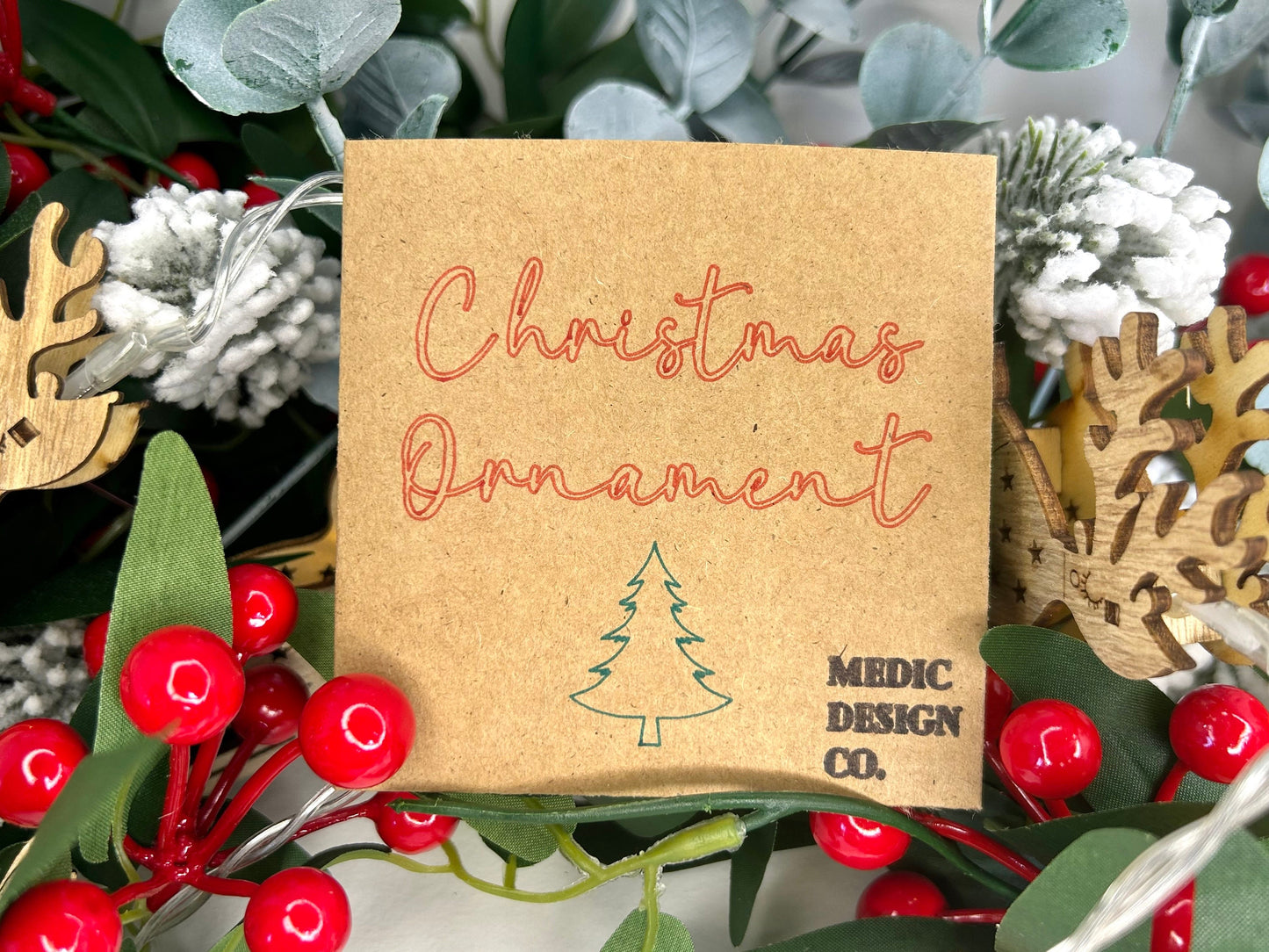 Nurse Christmas Ornament | Wood | Ceramic