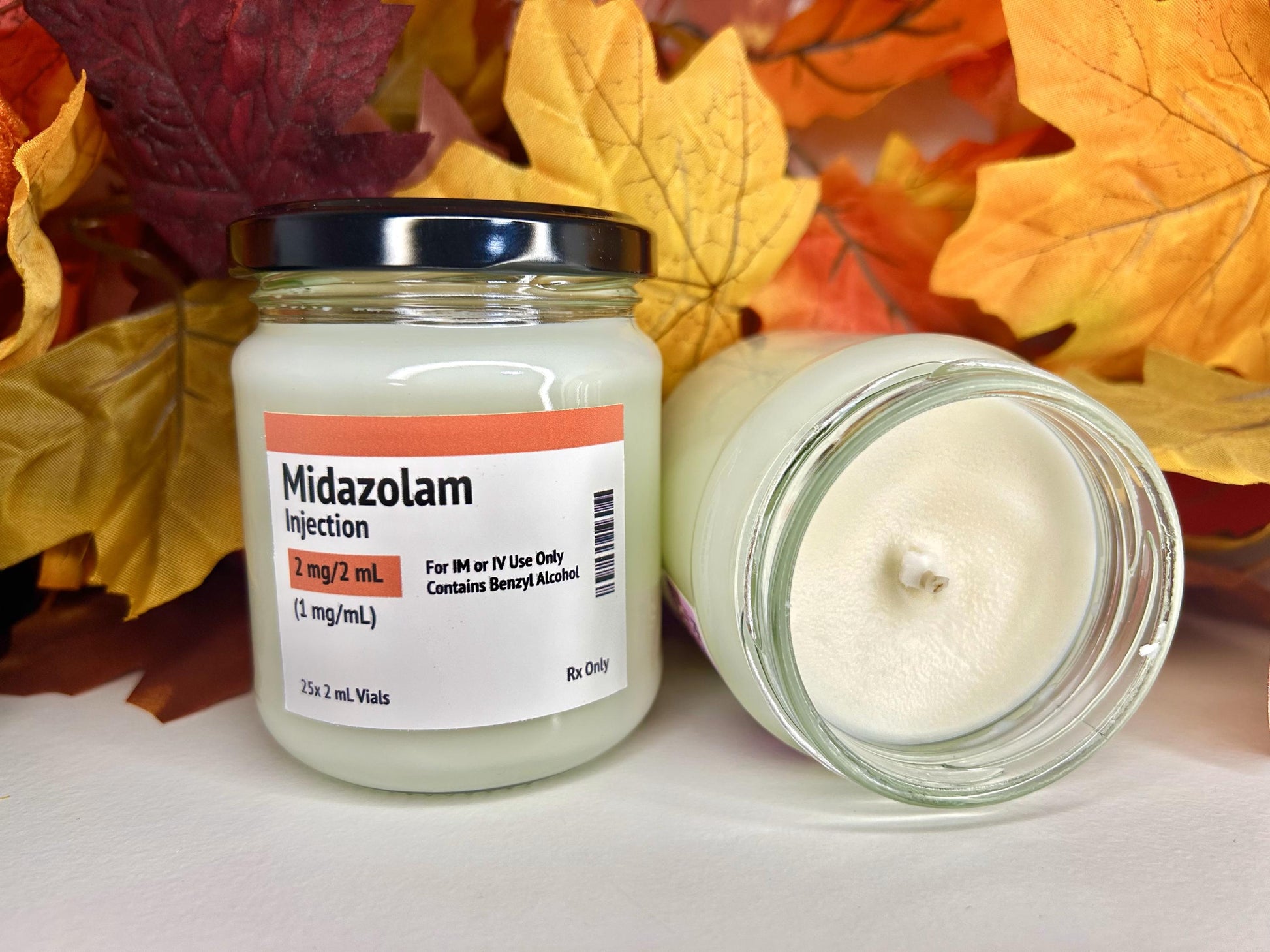 Propofol/Midazolam/Ketamine Label Autumn Scents Candle | Soy and Coconut Wax | Medic Gift | Anaesthetics | 170g | 6 oz