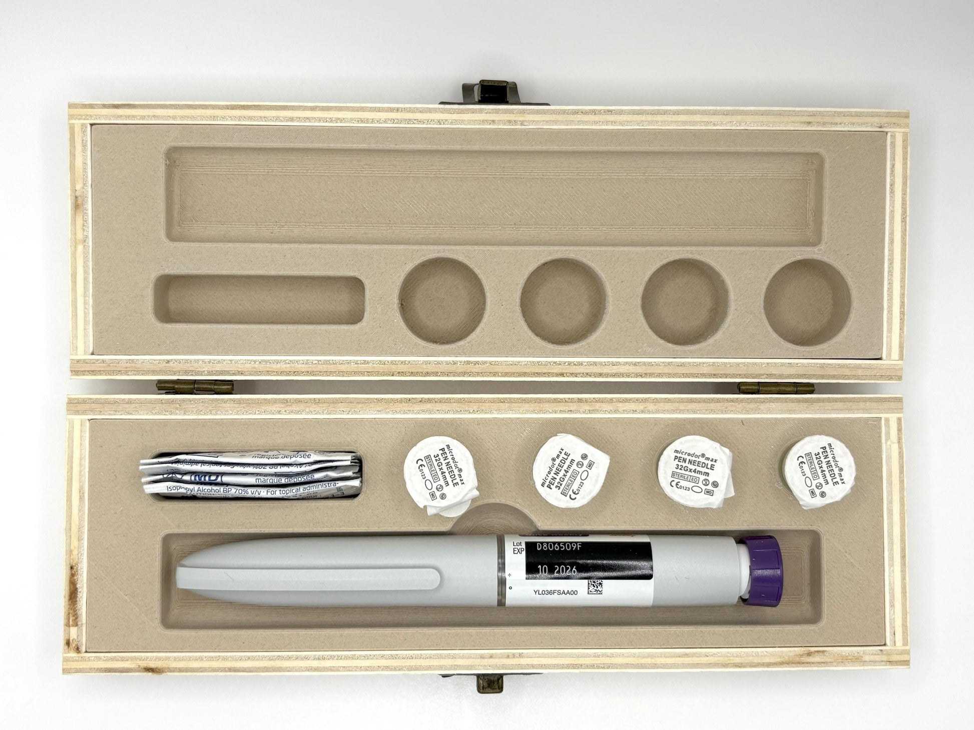 Wood Mounjaro Box | Ozempic | Wegovy | KwikPen Travel Case | Storage Case | Storage Box | Celestial Design