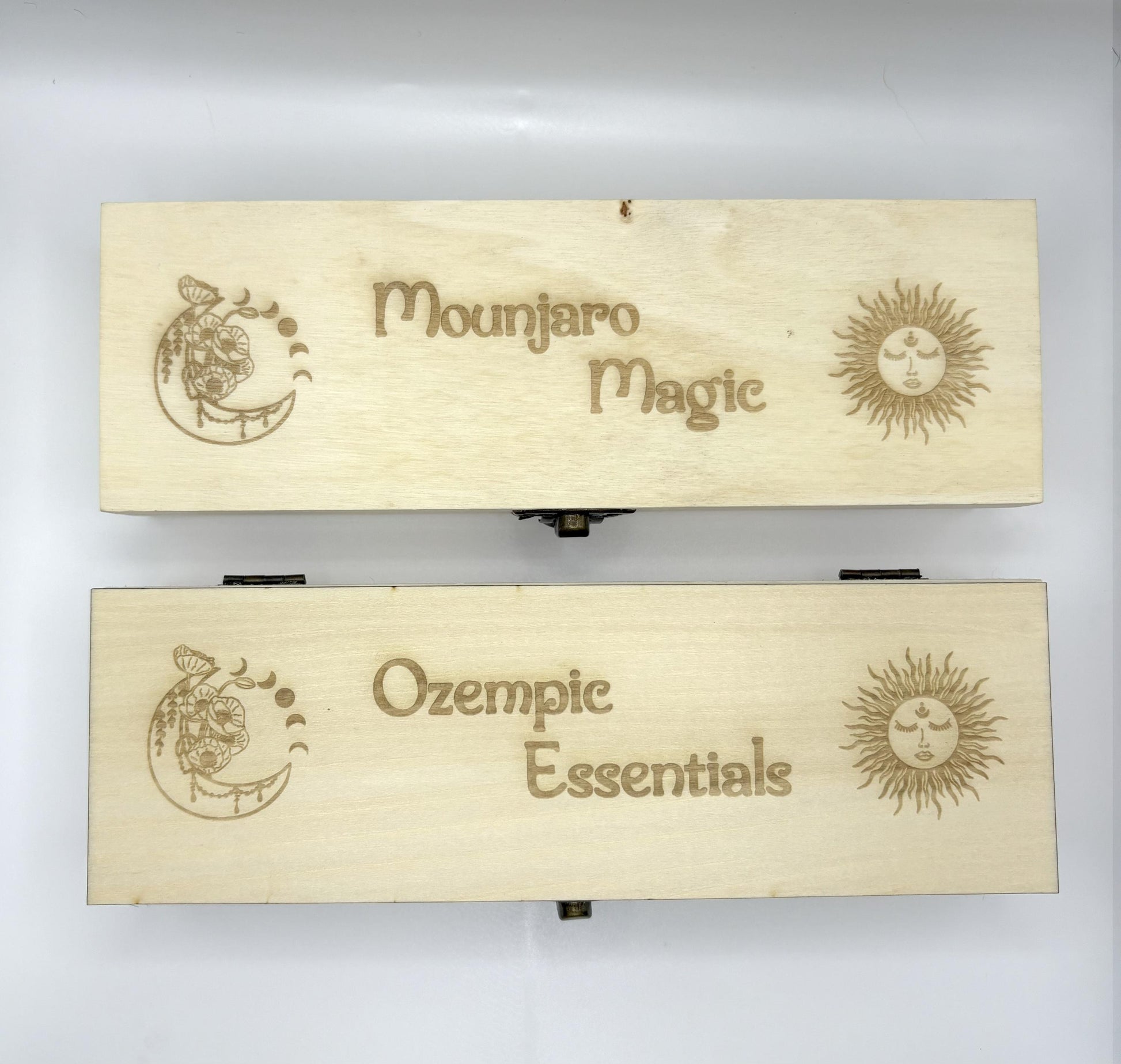 Wood Mounjaro Box | Ozempic | Wegovy | KwikPen Travel Case | Storage Case | Storage Box | Celestial Design