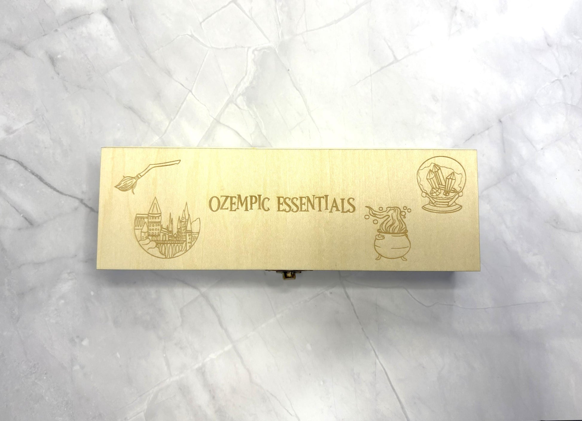 Wood Mounjaro Box | Ozempic | Wegovy | KwikPen Travel Case | Storage Case | Storage Box | Wizard School Design