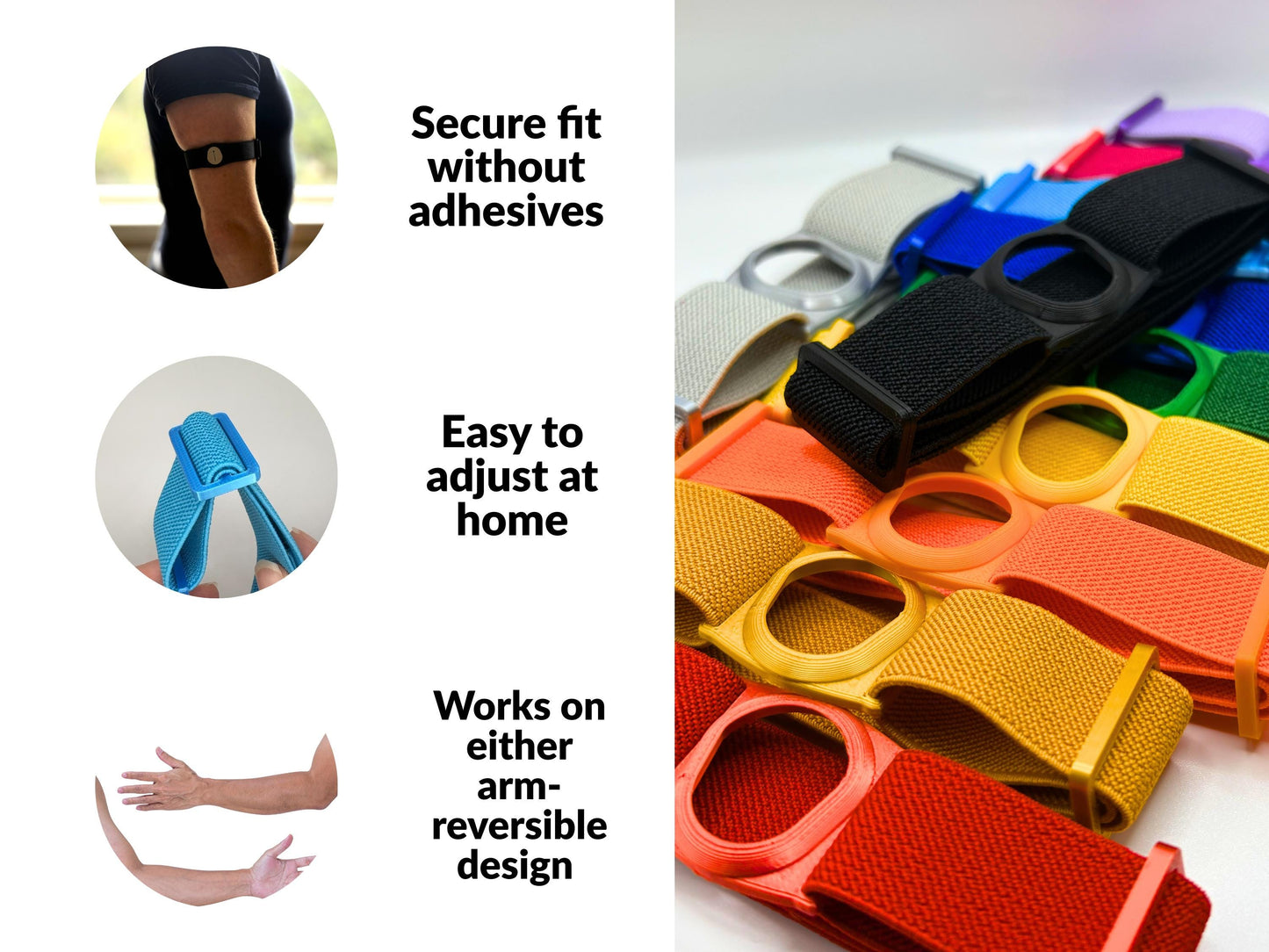 Dexcom One+/One Plus/G7 Sensor Strap | Adjustable Armband | Adhesive Free | Gift For Diabetics | Multiple Colours