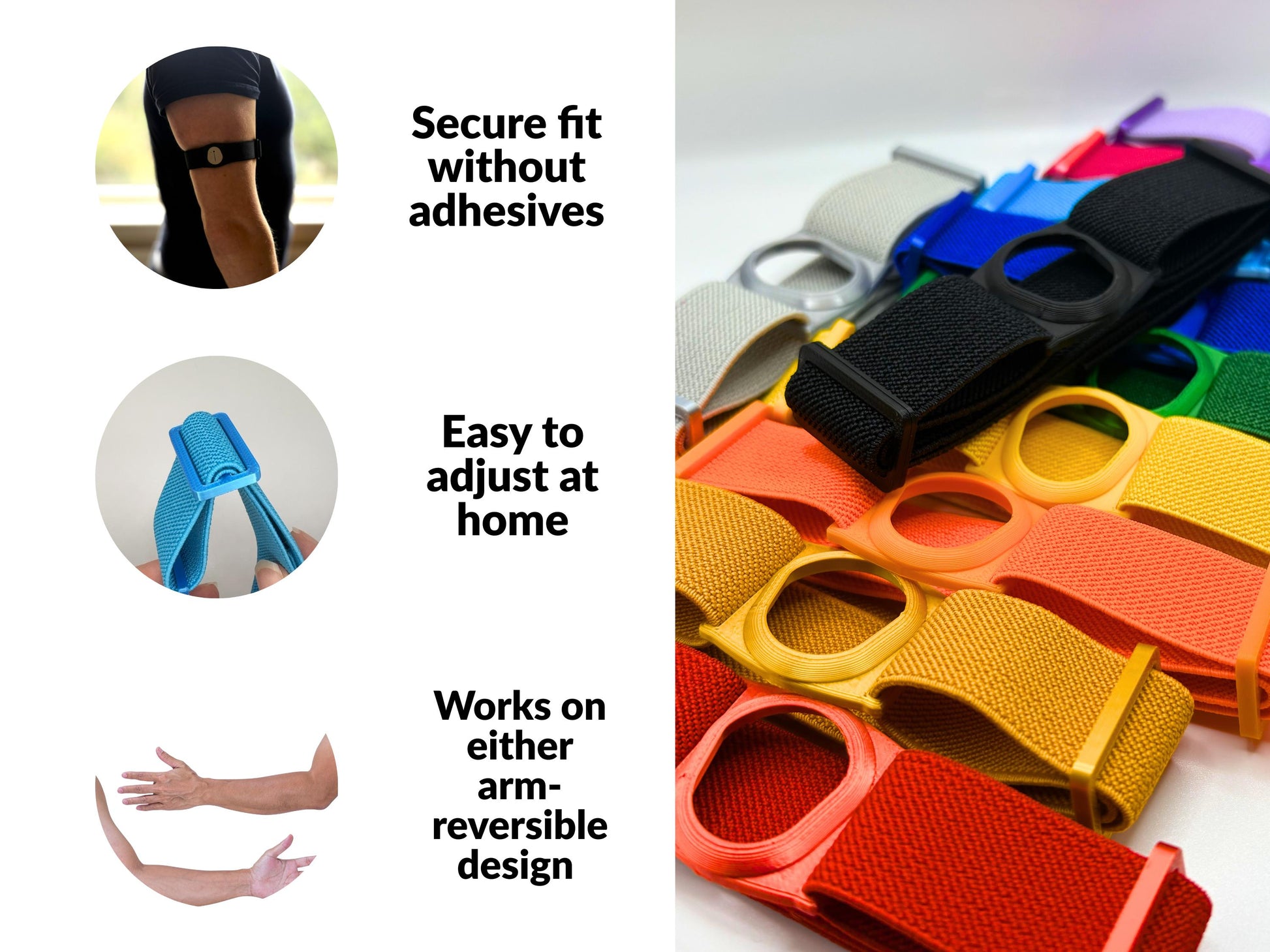 Dexcom One+/One Plus/G7 Sensor Strap | Adjustable Armband | Adhesive Free | Gift For Diabetics | Multiple Colours