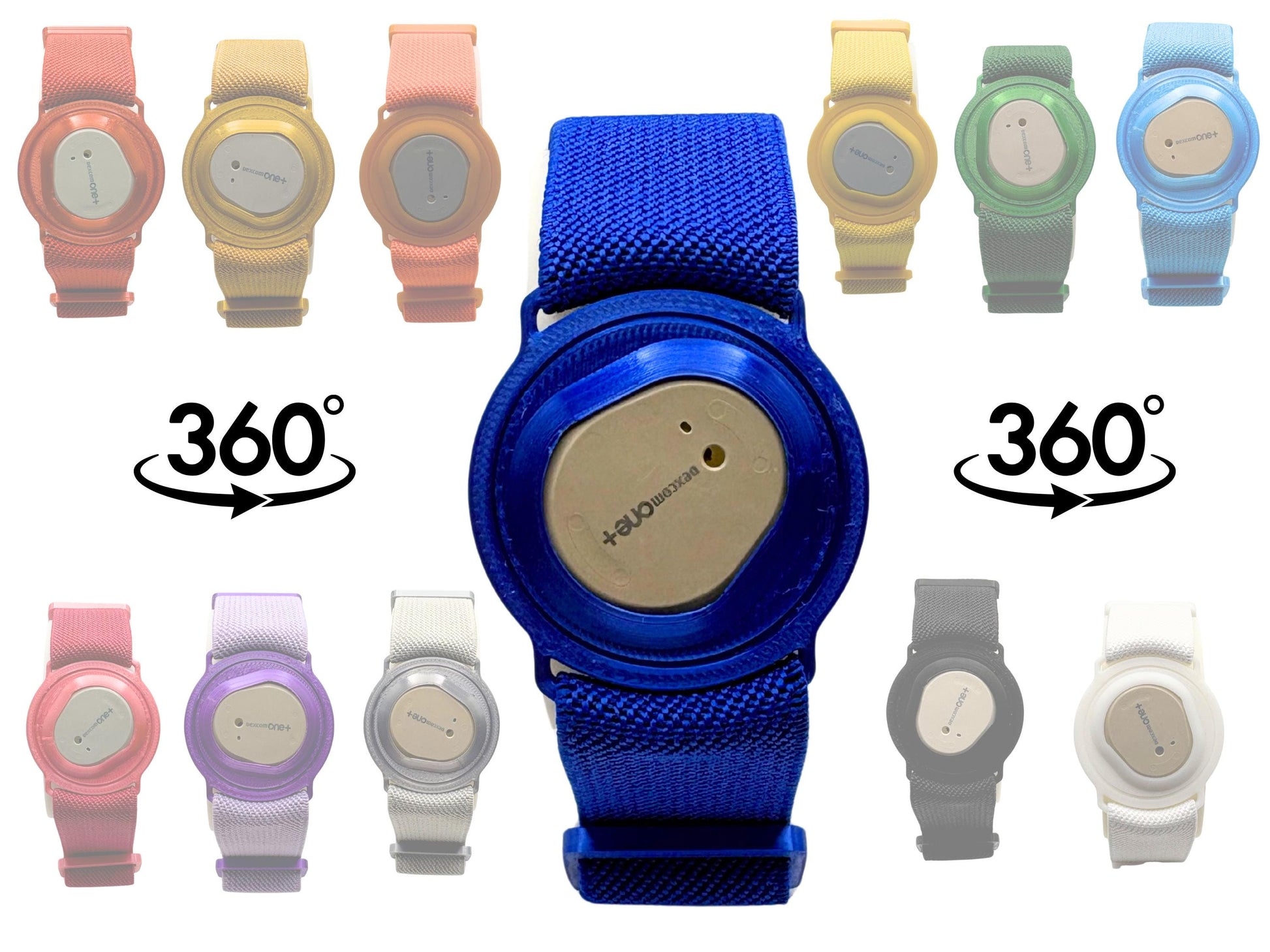 Dexcom One+/One Plus/G7 Sensor Strap with 360 Twist | Adjustable Armband | Adhesive Free | Gift For Diabetics | Multiple Colours