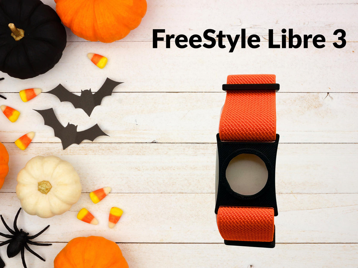Halloween Sensor Strap Compatible With FreeStyle Libre 1/2/3 and Dexcom One+/G7 | Adjustable Armband | Adhesive Free | Multiple Colours