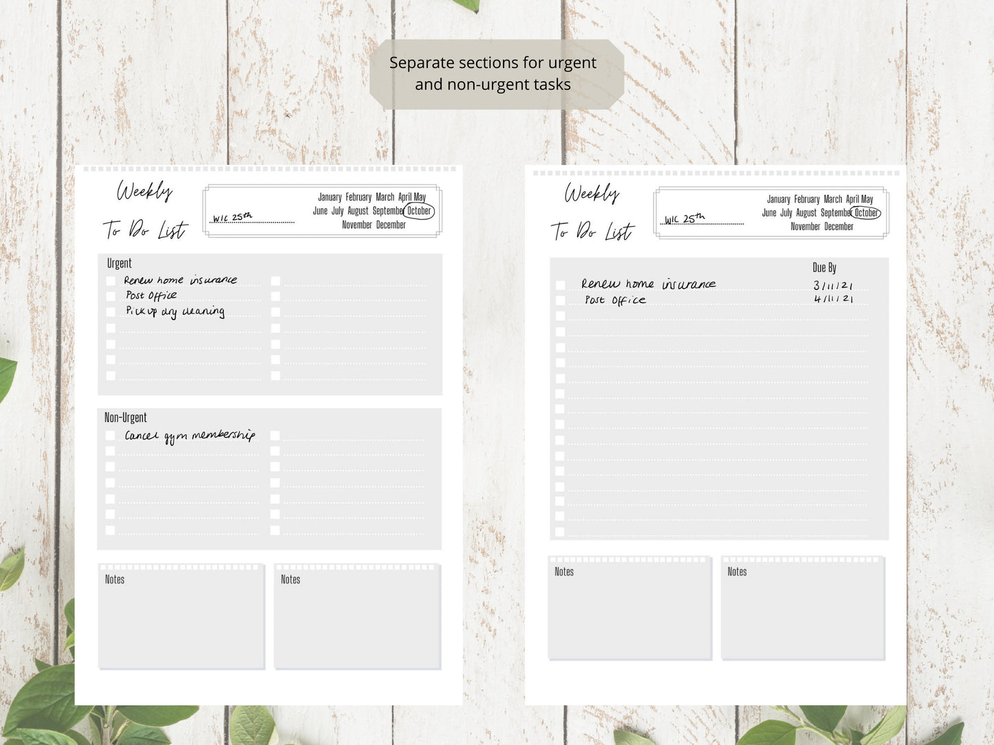 Weekly Task List A4 | Task Planner | Weekly To Do List | Printed