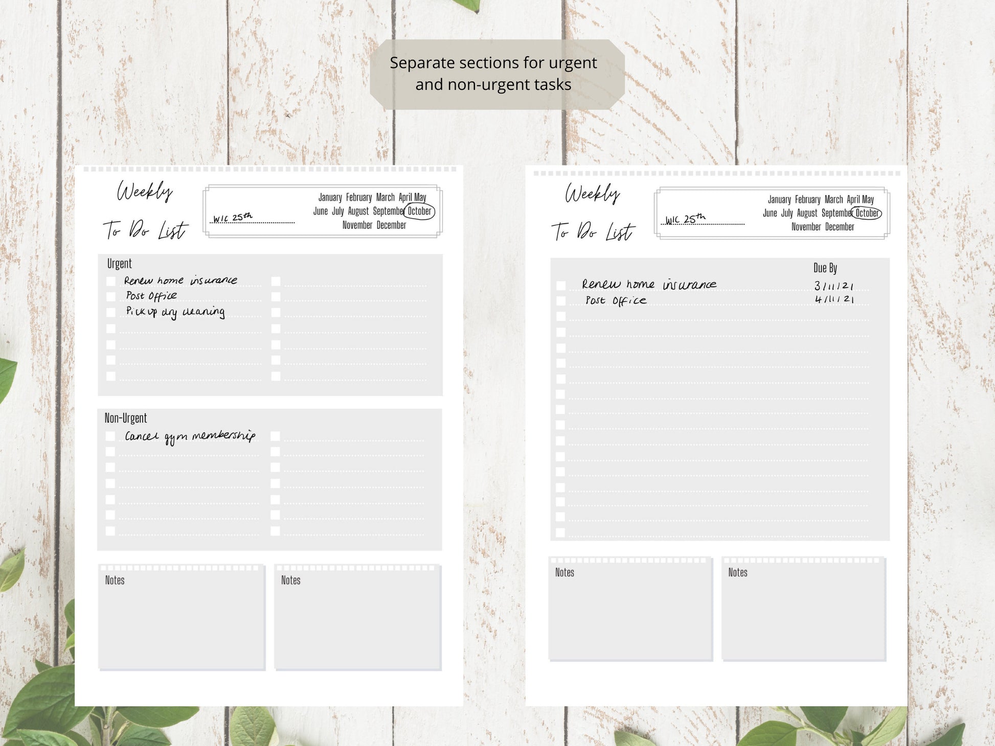 Weekly Task List A4 | Task Planner | Weekly To Do List | Printed